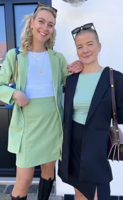 Hot Tim & Simonsen Top - Belen V-Lace - Menta (vendbar) T-shirts & Toppe