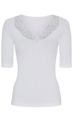Tim & Simonsen Top - Belen SS - Bianco T-shirts & Toppe