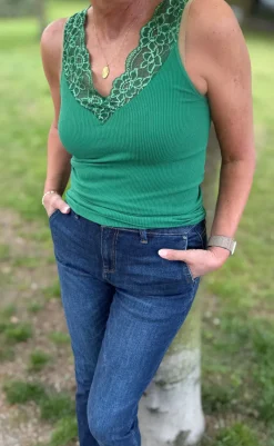 Discount Tim & Simonsen Top - Belen V-lace - Felce (vendbar) T-shirts & Toppe