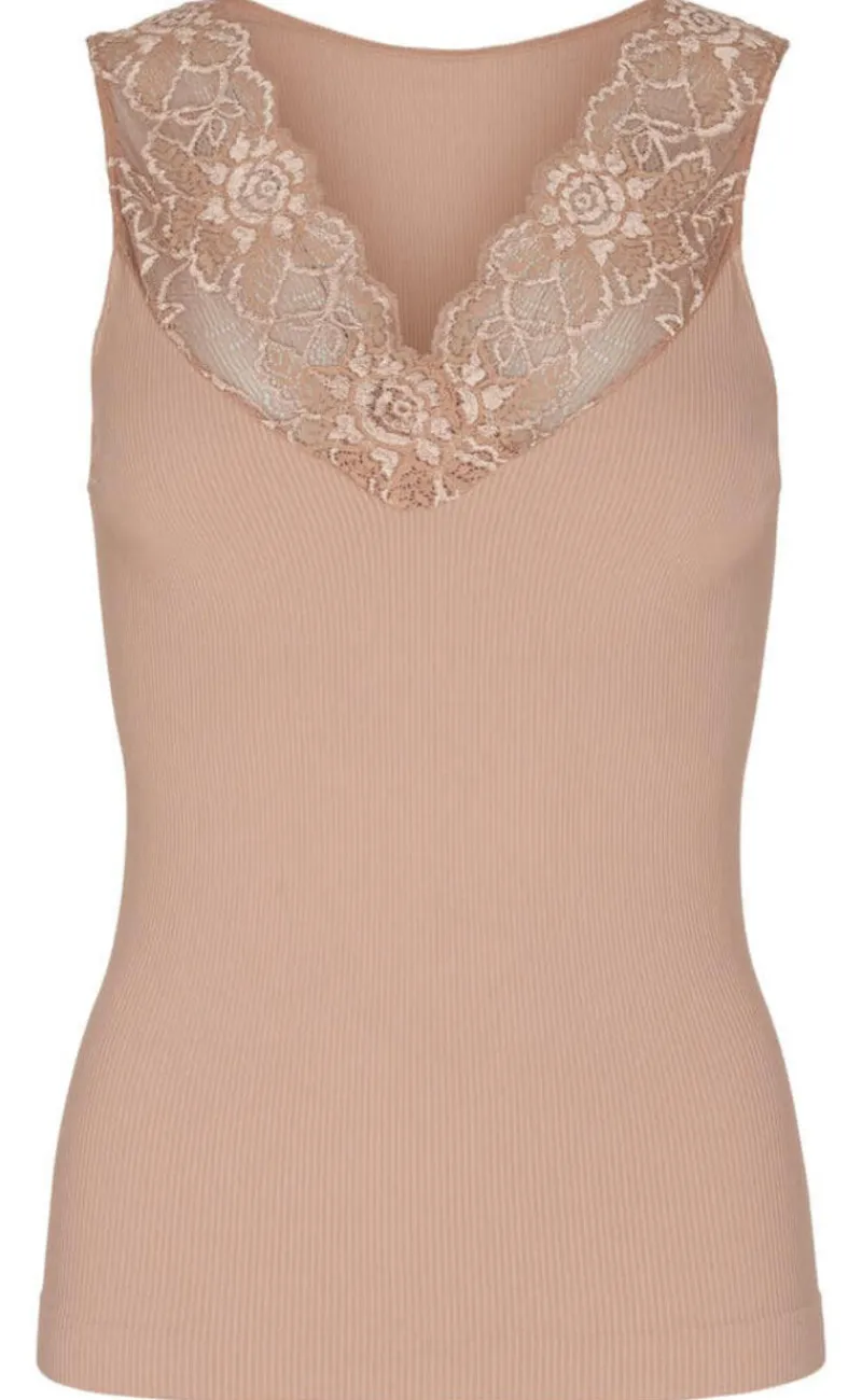 Online Tim & Simonsen Top - Belen V-Lace - Nude (vendbar) T-shirts & Toppe