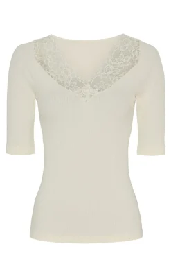 Hot Tim & Simonsen Top - Belen SS - Panna T-shirts & Toppe