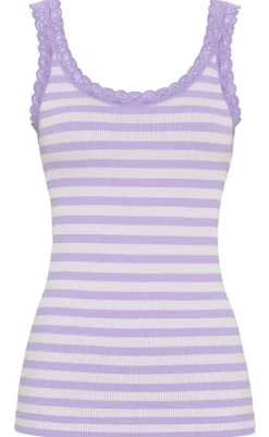 Sale Tim & Simonsen Top - Isa Rib - Lavanda/Bianco T-shirts & Toppe