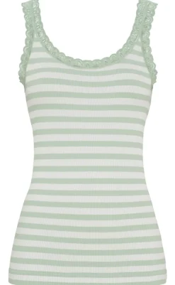 Sale Tim & Simonsen Top - Isa Rib - Menta/Bianco T-shirts & Toppe