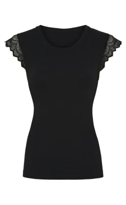 Hot Tim & Simonsen Top - Lillibeth - Nero T-shirts & Toppe