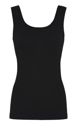 Hot Tim & Simonsen Top - Tulle Rib - Nero T-shirts & Toppe