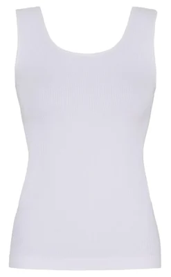 New Tim & Simonsen Top - Tulle Rib - Bianco T-shirts & Toppe