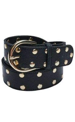 New Tim og Simonsen Bælte - Anni Stud - Black/Gold Tasker