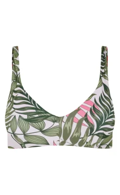 Bikini Overdel / Top - Eda - Palm Print Badetøj|T-shirts & Toppe