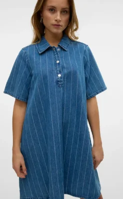 Sale Kjole - Ocean - Medium Blue Denim Kjoler