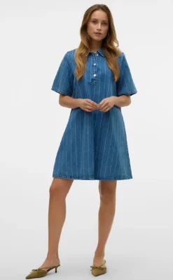 Sale Kjole - Ocean - Medium Blue Denim Kjoler