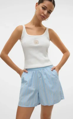 Sale Shorts - Charlotte - Air Blue Cloud Dancer/Twill Shorts