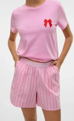 Outlet Shorts - Charlotte - Bonbon Fiery red/Cloud Dancer Shorts