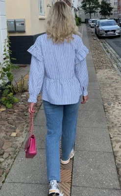 Online VILA Bukser / Jeans - Kelly - Medium Blue Denim Bukser & Jeans