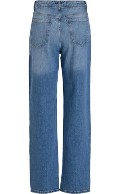 Online VILA Bukser / Jeans - Kelly - Medium Blue Denim Bukser & Jeans
