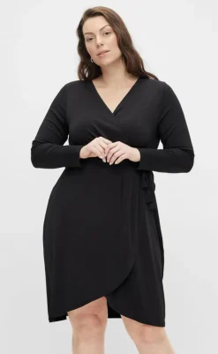 Outlet Kjole - Nayeli Long Wrap - Black Kjoler