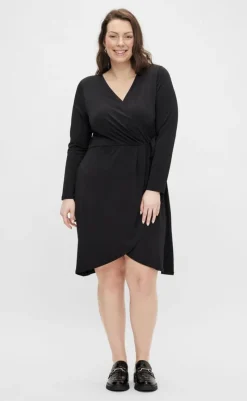 Outlet Kjole - Nayeli Long Wrap - Black Kjoler