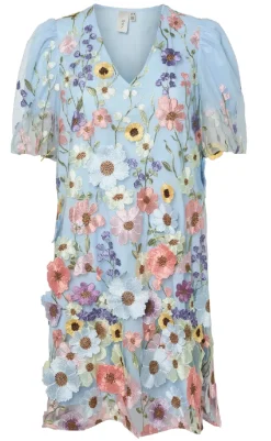 Hot Kjole - Flowering - Halogen Blue Kjoler