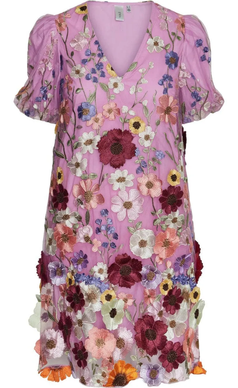 Discount Kjole - Flowering - Pink Lavender Kjoler