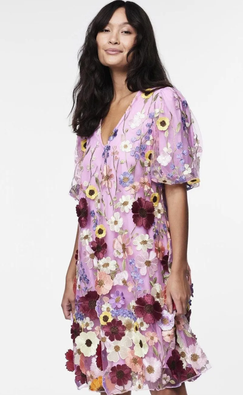 Discount Kjole - Flowering - Pink Lavender Kjoler