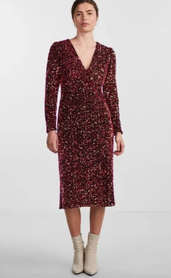 Online Kjole - Pinko Midi - Black Kjoler